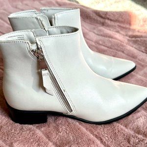 White ankle boots